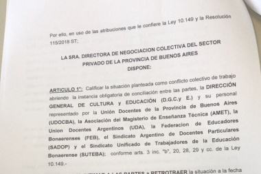 Vidal dictó la conciliación obligatoria para evitar el paro docente