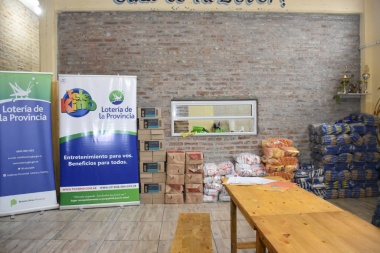 Loterías entregó una tonelada de alimentos para Ciudad Evita
