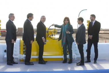 Alberto Fernández y Cristina Kirchner abrieron la válvula del Gasoducto