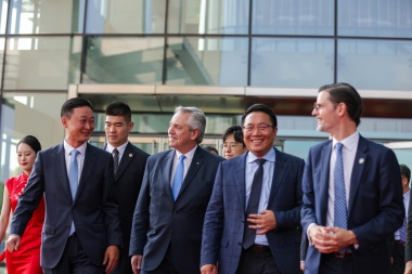 El Presidente se reunió con empresarios y el alcalde de Shanghái
